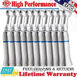 10Packs Dental Contra Angle Push Button E-Type 4 Holes Low Slow Speed Handpiece