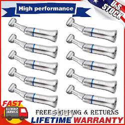 10Pcs Dental Slow Low Speed Handpiece Contra Angle Push Button E-type Attach US