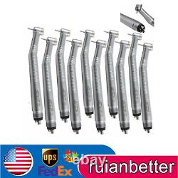 10pcs NSK Style Dental High Speed Handpiece Push Button 4 Hole Lab Tool