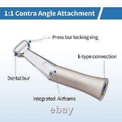 10x Dental Slow Low Speed Handpiece Contra Angle Push Button E-Type Autoclavable