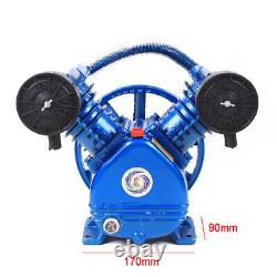 115PSI Twin Cylinder Air Compressor Pump Head Pneumatic Tool Single Stage 3HP