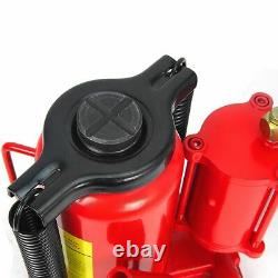 12 Ton Air / Manual Pneumatic Hydraulic Bottle Jack Automotive Repair Tool Red