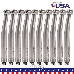 1-10PCS NSK Style Dental High Speed Handpiece Push Button Big Head 4 Hole Tools