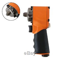1/2 Drive Mini Air Impact Wrench Set Pneumatic Repair Tool Max Torque 600ft/lb