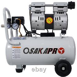 1.5HP Silent Oil-Free Air Compressor 8 Gallon, Oil-Free, Electric Shop Air Compres