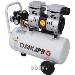 1.5HP Silent Oil-Free Air Compressor 8 Gallon, Oil-Free, Electric Shop Air Compres