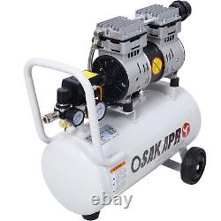 1.5HP Silent Oil-Free Air Compressor 8 Gallon, Oil-Free, Electric Shop Air Compres