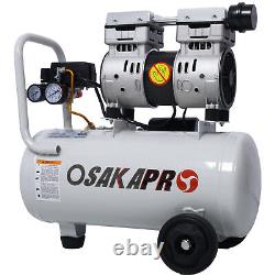 1.5HP Silent Oil-Free Air Compressor 8 Gallon, Oil-Free, Electric Shop Air Compres