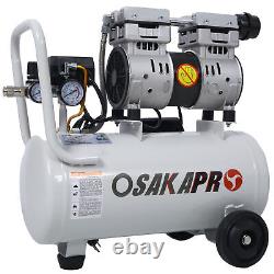 1.5HP Silent Oil-Free Air Compressor 8 Gallon, Oil-Free, Electric Shop Air Compres
