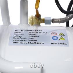 1.5HP Silent Oil-Free Air Compressor 8 Gallon, Oil-Free, Electric Shop Air Compres