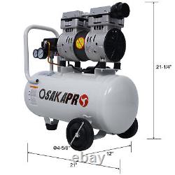 1.5HP Silent Oil-Free Air Compressor 8 Gallon, Oil-Free, Electric Shop Air Compres
