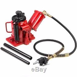 20 Ton Air Manual Pneumatic Hydraulic Low Profile Bottle Jack Lift auto Tool new
