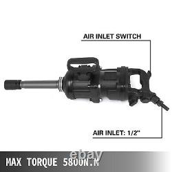 2800 ft. Lbs Air Impact Wrench 1 Drive Pneumatic Wrench 8 Extended Anvil