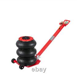 3T Handle Foldable Air Bag Jack Red Heavy Duty Portable Tire Lift Tool