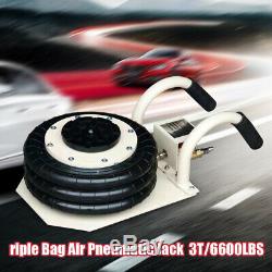 3 Ton 6600lbs Triple Bag Air Jack Lift Jack Pneumatic Jack Air Bag Jack USA