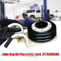 3 Ton 6600lbs Triple Bag Air Jack Lift Jack Pneumatic Jack Air Bag Jack USA
