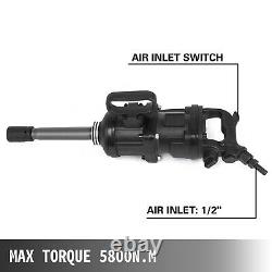 4280 ft. Lbs Air Impact Wrench 1 Drive Pneumatic Wrench Gun 8 Extended Anvil