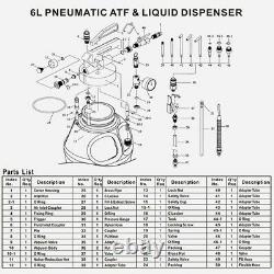 6L Pneumatic Oil Liquid Extractor ATF Transmission 2 Way Refill Kit 14 Adapter