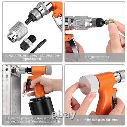 Air Hydraulic Nutserts Riveter Pneumatic Rivet Gun Nut Tool M4-M10 with Case