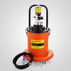 Air Operated High-Pressure Grease Pump With 15FT Hose Gun Rigid Tool Pail