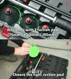 Air Pneumatic Dent Puller Car SUV Repair Slide Hammer 3 Size Rubber Pad Tool Kit