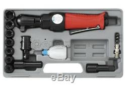 Air Powered Ratchet Wrench Set Pneumatic Tool With Sockets 1/2 65 Nm Fervi 0046