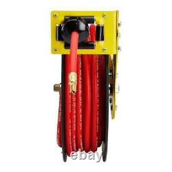 Air hose 3/8 in. X 50 ft. Retractable Hose Reel has a locking ratchet system