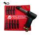 Aircraft Tools 4x Pneumatic / Air Rivet Gun With. 401 9pc Snap Set In Pouch