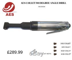 Aircraft Tools Aes 90 Degree Air /pneumatic Drill Accepts 9/32 Desoutter Collets