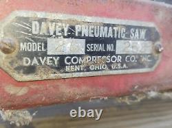 Antique logging Saw Davey Experimental Pneumatic Air Crosscut Lumber timber