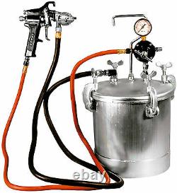 Astro Pneumatic 2-1/4 Gal Pressure Pot Tank with Spray Gun & 12 Ft Hose PT2-4GH