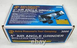 Astro Pneumatic 3006 4 Air Angle Grinder with Lever Throttle New In Box