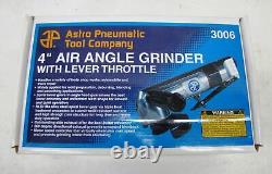 Astro Pneumatic 3006 4 Air Angle Grinder with Lever Throttle New In Box