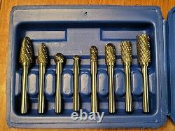 Astro Pneumatic 8pc Double Cut Carbide Rotary Burr set with 1/4 shanks #2181
