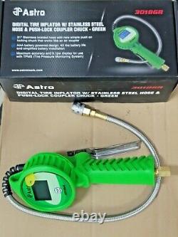 Astro Pneumatic Professional Digital Tire Inflator Gauge withStainless Hose 3018GR