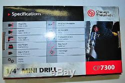 Chicago Pneumatic 1/4 Inch Drive Mini Air Drill Tool CPT7300 2,500 RPM