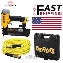 DEWALT Brad Nailer 18-Gauge 2 Kit With 50 ft. X 1/4 Air Hose Nailer Gun Tool