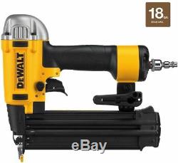 DEWALT Pneumatic Brad Nailer 18-Gauge Power Air Nail Gun Tool Kit Trim 318-hg