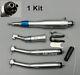 Dental High Low Speed Air Turbine Motor Handpieces Straight Contra 4 Holes Kit