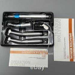 Dental High Low Speed Air Turbine Motor Handpieces Straight Contra 4 Holes Kit