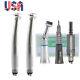 Dental LED High Turbine & Low Speed Handpiece Kit 2/4 Hole Set Dentist Tool OR