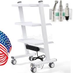 Dental Mobile Trolley Medical Cart Tool Cart T3 /Low Speed Handpiece Kit 4 Hole