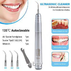 Dental Ultrasonic Perio Air Scaler Handpiece 2 & 4 Holes+3 Scaling Tips Tool de