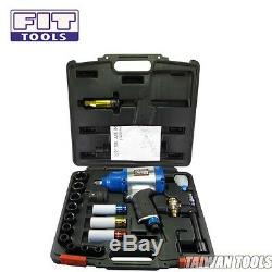 FIT 1/2 Pneumatic / Air Impact Wrench 1055 Nm with13 PCS Socket + H. D. T. Adapter