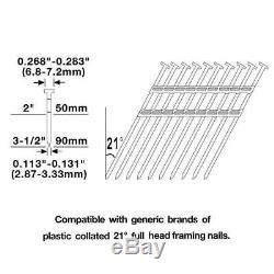Framing Nailer Strip 21-Degree Nail Gun Air Tool Pneumatic Heavy Duty Sheathing