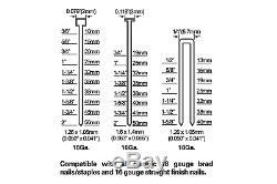 Gauge Pneumatic Air Nailer Stapler 3in1 Brad Finish Fastener Tool 18ga 16ga New