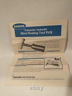 Gesipa PHI/II-A 101/81 Pneumatic Blindnietpist Riveting Tool PH I-A West Germany