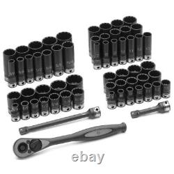 Grey Pneumatic 3/8 Drive Standard and Deep Length Duo-Socket Set 59 Pieces