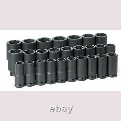 Grey Pneumatic 8026MD 3/4 Dr. 26 Piece Deep Metric Master Set 19-50mm
