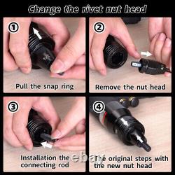 Handheld Air Rivet Nut Gun Pull Gun Riveter Pneumatic Riveting Tool M5-M6